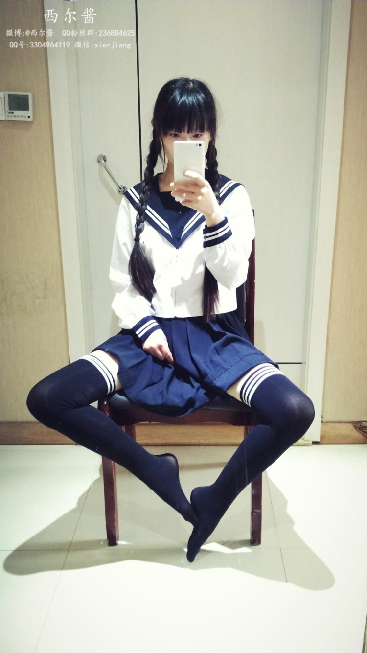 西尔酱_NO.008 黑丝校服 [45P3V]-XikXak